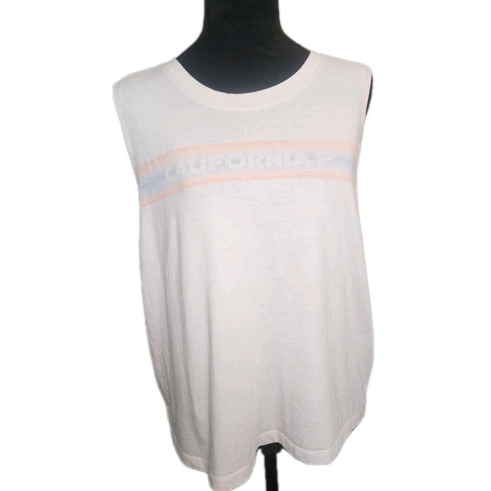 Fabletics Tank Top Womens Size L Light Pink California Workout Summer Soft Flowy